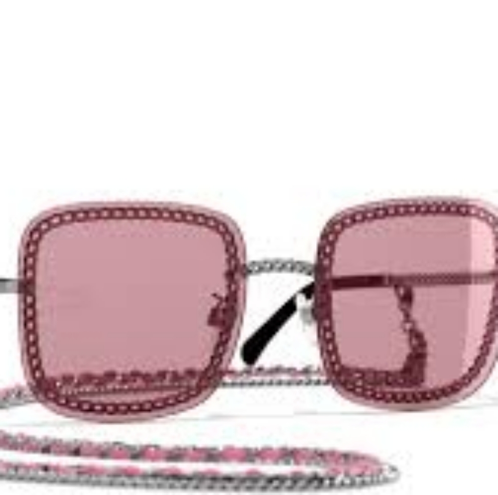 SOLD Pink Chanel Chain Sunglasses